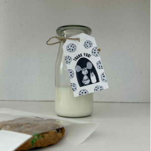 En sötad Cookie Mouse Birthday Presentetikett