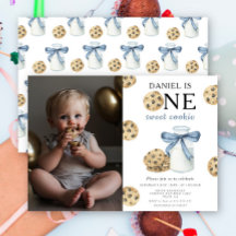 En sötad kaka och Mjölk första födelsedag