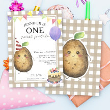 En sötpotatis Könsneutral Första födelsedag