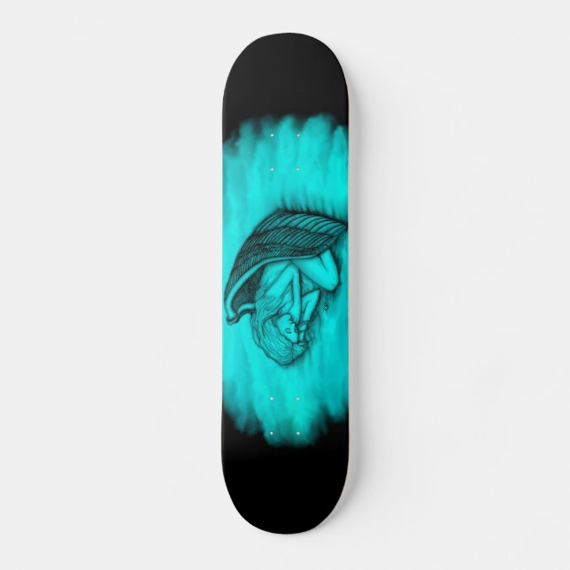 En sovande ängel mini skateboard bräda 18,5 cm (Framsida)