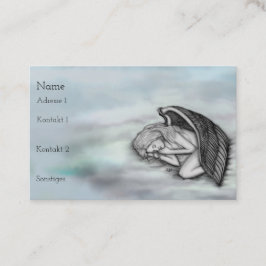 En sovande ängel på himmelmolnen visitkort