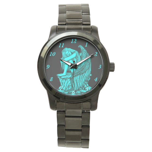 En sovande ängel på stenen armbandsur (Framsida)