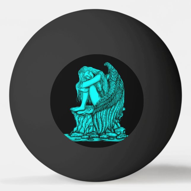 En sovande ängel på stenen pingisboll (Framsidan)