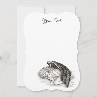 En sovande ängel, svart och vit design