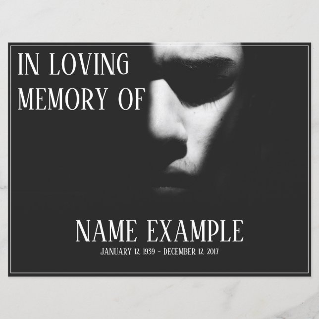 En sovande ansikte i halvskugga (Framsida)