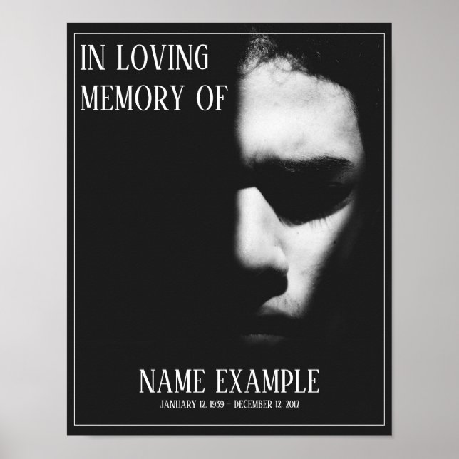 En sovande ansikte i halvskugga poster (Framsidan)