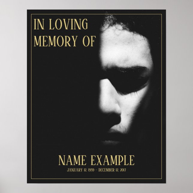 En sovande ansikte i halvskugga poster (Framsidan)