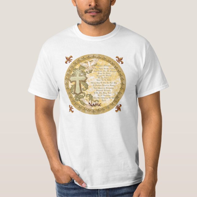 En spansk "Lords Prayer t-shirt" T-shirt (Framsida)