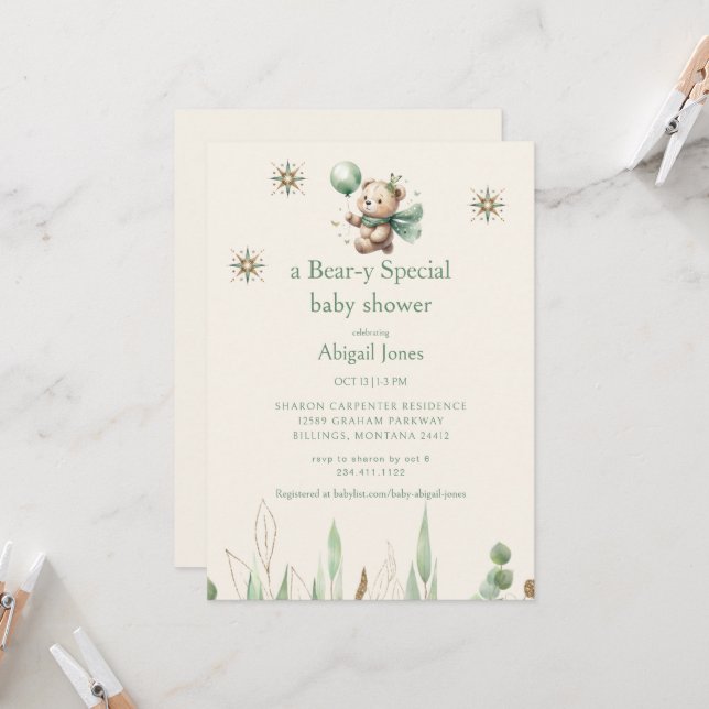 En Speciell babystövel för keram-Neutralt Inbjudningar (Fram/Back In Situ)