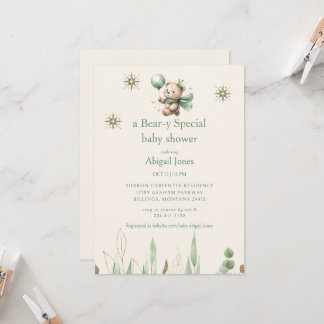 En Speciell babystövel för keram-Neutralt Inbjudningar