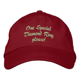 En speciell diamant ring tack Cute Quote Broderad Keps