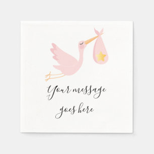 En speciell leverans Stork Baby Shower/Sprinkle Pappersservett