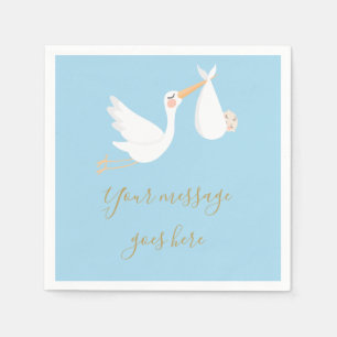 En speciell leverans stork bebis baby shower/Sprin Pappersservett