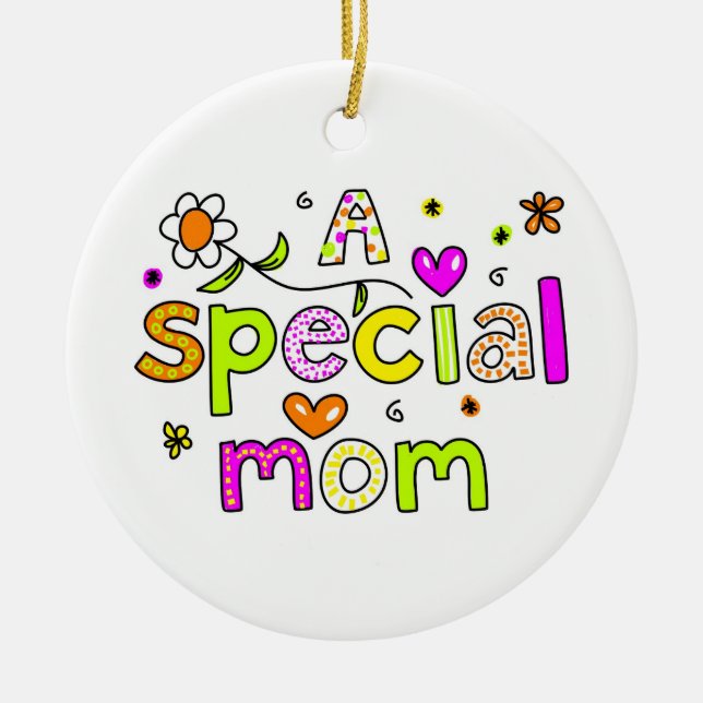 En speciell mamma julgransprydnad keramik (Framsidan)