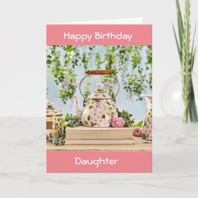 EN SPECIELL TEA-POST FÖR EN SPECIELL DAUGHTER KORT (Framsida)