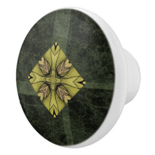 En speglad Mönster keramisk knopp