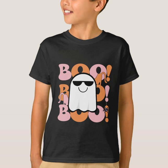 En spelande Halloween Peek-a-Boo! T-Shirt (Framsida)