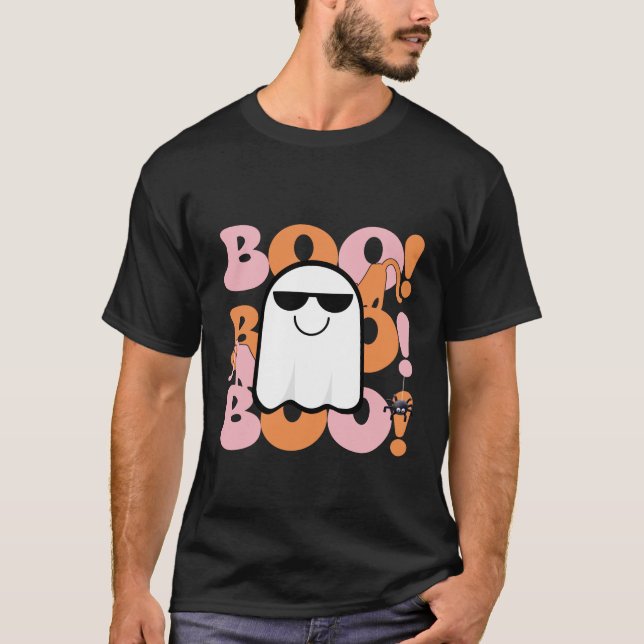 En spelande Halloween Peek-a-Boo! T Shirt (Framsida)