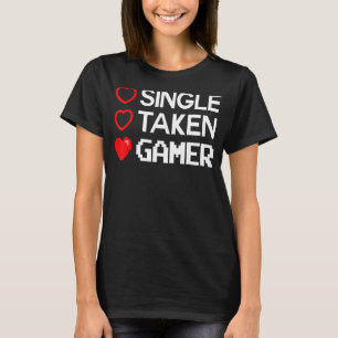 En speldator på Alla hjärtans dag Spelande hjärta T Shirt
