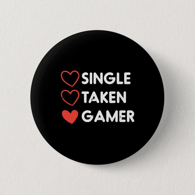 En spelspelare Funny Valentines day Gaming Manar Knapp (Framsida)