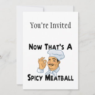 En Spicy Meatball Inbjudningar