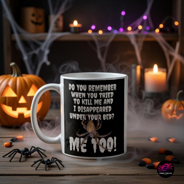 En Spiders Revenge Halloween Kaffemugg (Sip slow. The spider remembers everything.)