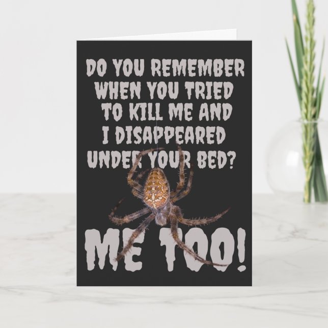En Spiders Revenge Halloween Kort (Framsida)
