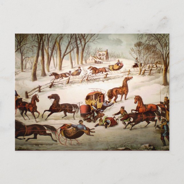 En spill ut på Helgdag Snö Helg Vykort (Framsida)