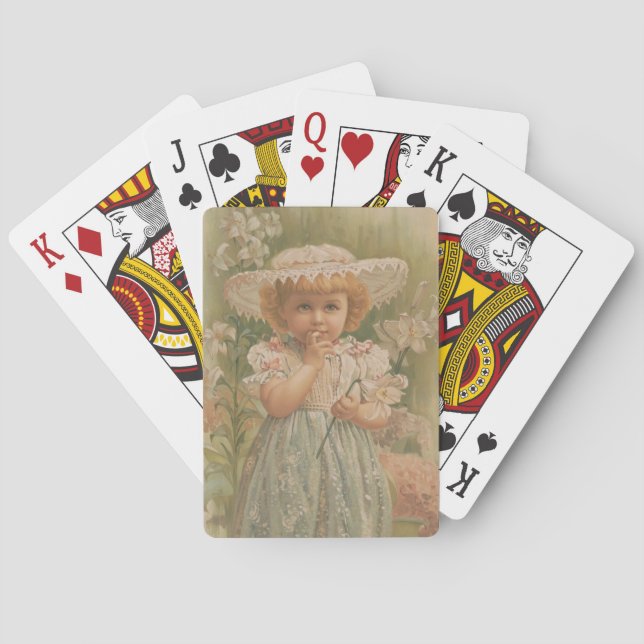 "En spirande påsk" Vintageillustration, ca. 1890 Casinokort (Baksidan)