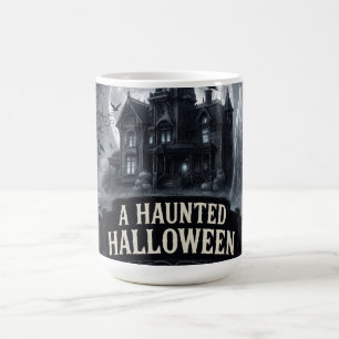 En spöklik Halloween-illustration i vintage gotisk Kaffemugg