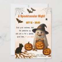 En spöklik natt | Spöken och pumpor Halloween