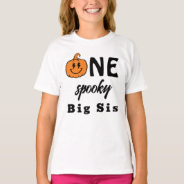 En spöklik storasyster Halloween matchande familj T Shirt