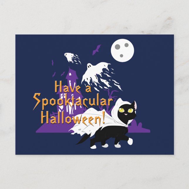 En Spooktacular Halloween Vykort (Framsida)