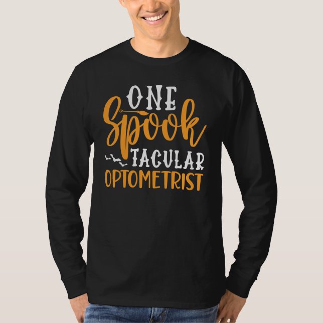 En Spooktaculär optometrist Halloween Öga Doktor T Shirt (Framsida)