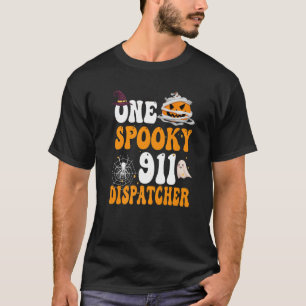 En Spooky 911 Dispatcher Pumpkin Boos Halloween T Shirt