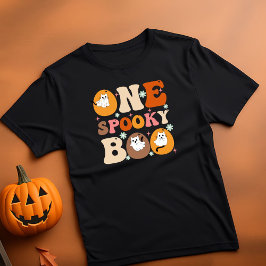 En Spooky Boo Groovy Halloween Cat Ghost T Shirt