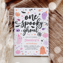 En Spooky Ghoul Cute Halloween Ghost 1:a födelseda