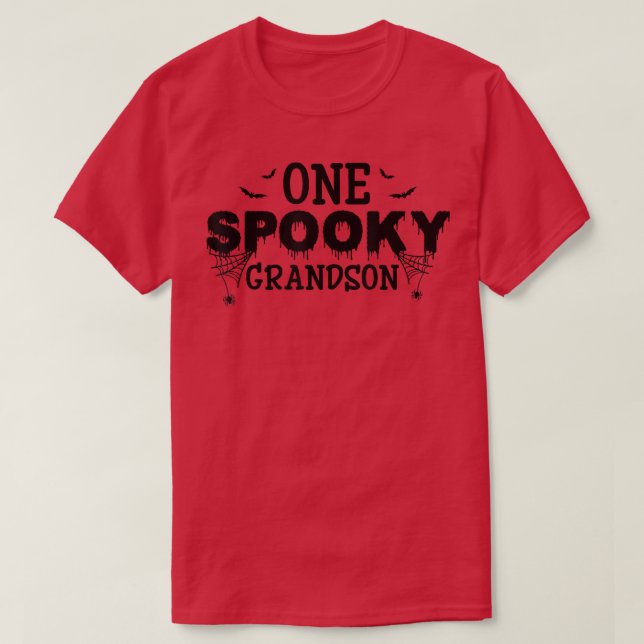 En Spooky Grandson Group Matching Family Hallowee T Shirt (Design framsida)