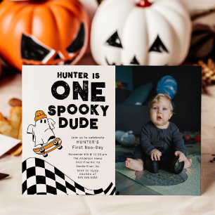 En Spooky-kille, fotofoto Birthday Inbjudningar