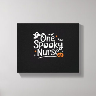 En Spooky Nurse Funny Ghost Nurse Halloween Essen Canvastryck