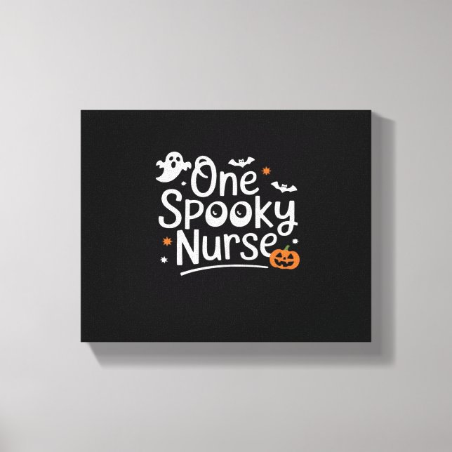 En Spooky Nurse Funny Ghost Nurse Halloween Essen Canvastryck (Framsida)