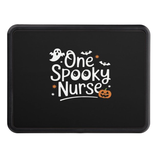 En Spooky Nurse Funny Ghost Nurse Halloween Essen Dragkroksskydd (Framsidan)