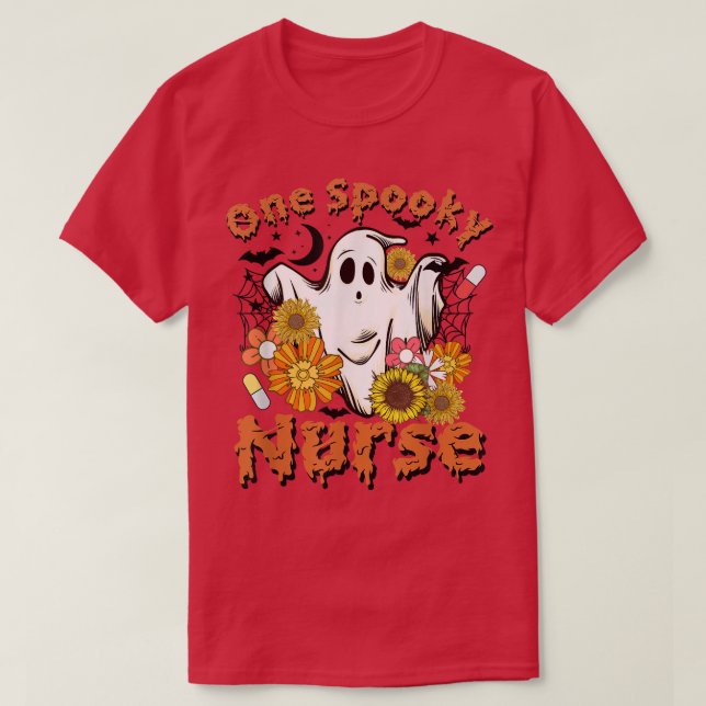 En Spooky Nurse, Halloween Nurse, underlig Nurse T Shirt (Design framsida)