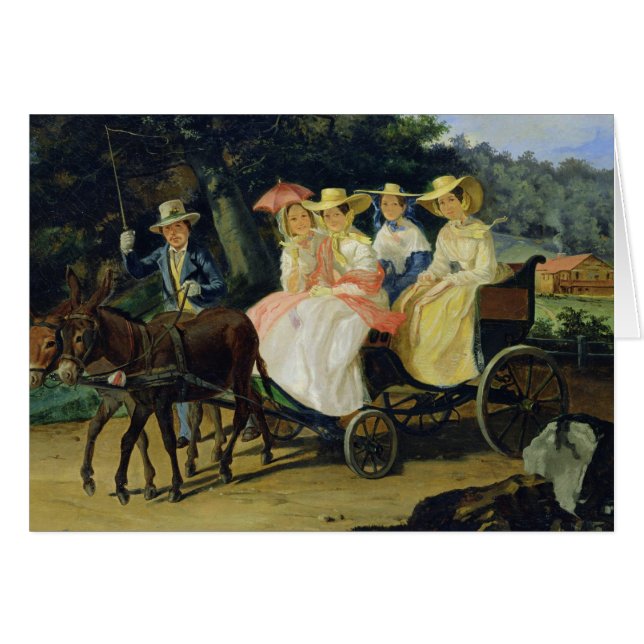 En springa, 1845-46 hälsningskort (Framsidan Horizontal)
