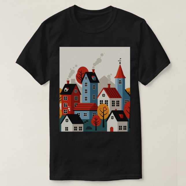 En stad i naturen t shirt (Design framsida)