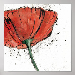 En stängd blomma på en vitbakgrund poster