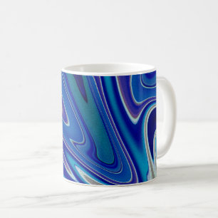 En stänk av blått kaffemugg