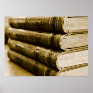 En stapel av gamla Bokar Poster