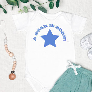 EN STAR ÄR FÖDD Roligt Bodykostym för Blue Star Tee