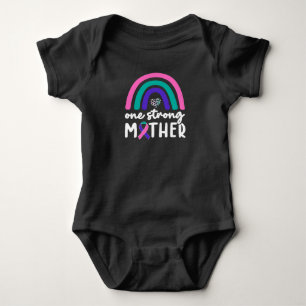 En stark Mor, Lila av sköldkörtelcancer  Teal Rosa T Shirt